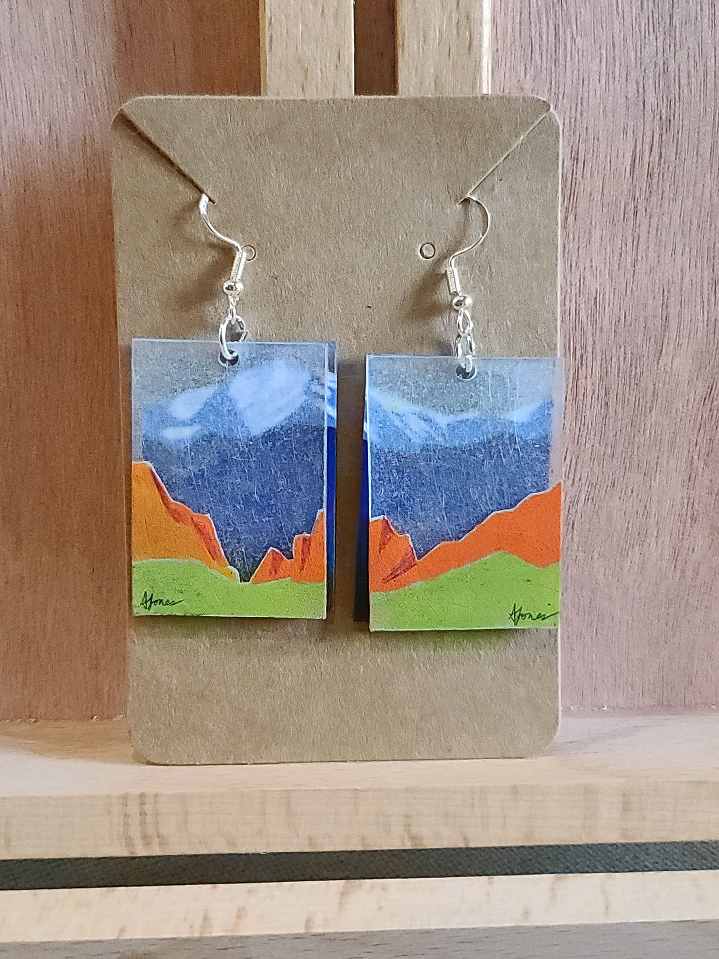 Pikes Peak in the Distance Dangle Earrings