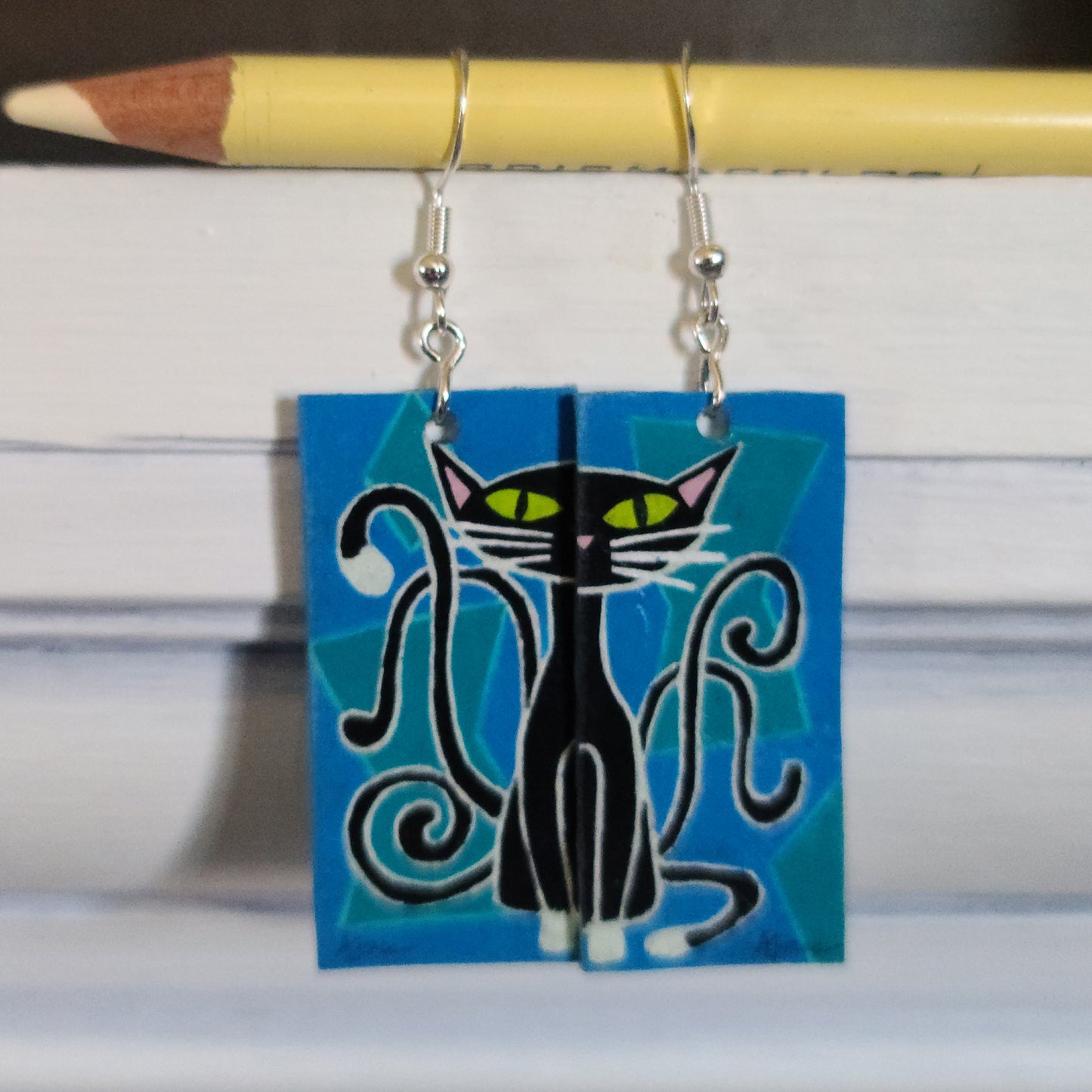 Atomic Kitty Dangle Earrings